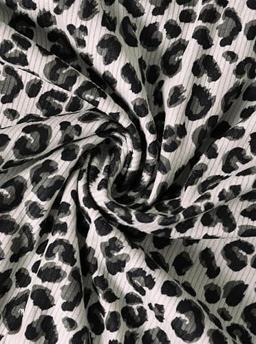 Hilinker Womens Cheetah Print Oversized Sweatshirt Half Zip Pullover Corduroy Long Sleeve Tops thumbnail 6