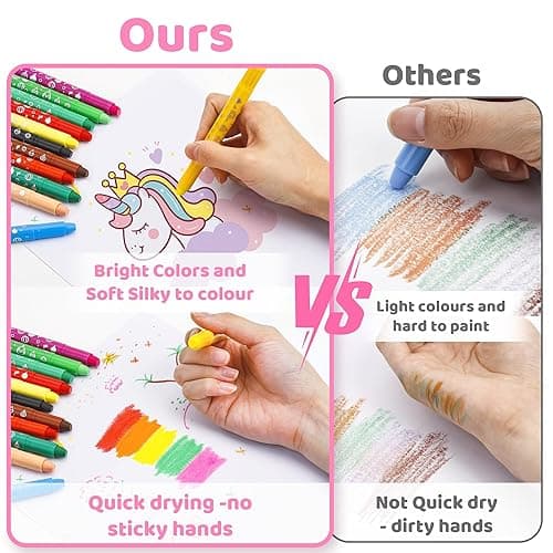 DreamCandy Twist Crayons for Toddlers,24 Colors Non Toxic Washable Crayons for Kids,Art Supplies Drawing Coloring Crayon Set,Gift for Boys and Girls,Back to School,Stocking Stuffers thumbnail 6