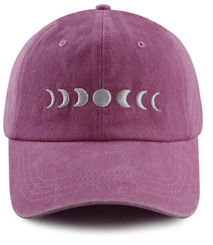 Czantyyn Moon Hats for Women Men, Adjustable Cotton Embroidered Moon Accessories Baseball Cap - Image 1
