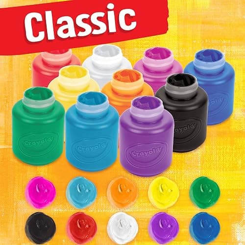 Crayola 10 59ml Paint Jars Assorted Classic Colours Arts & Crafts thumbnail 5