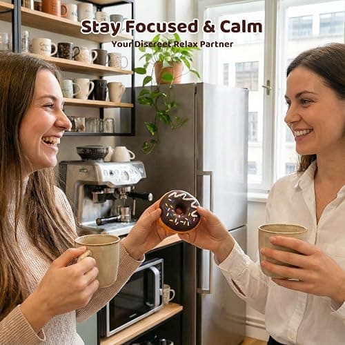 LovesTown 4PCS Donut Stress Ball - Artificial Donut Sensory Toys for Birthday Party Favors, Photo Props & Display thumbnail 5