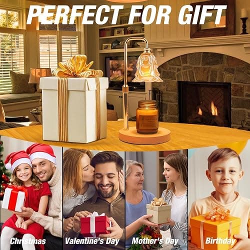 EPIMA Candle Warmer Lamp with Timer and Dimmer, Electric Wax Warmers for Scented Candles with 5 Brightness Settings, Anti-Glare Lamp with Adjustable Height, Home Decor, Gift for Christmas, Birthday thumbnail 6