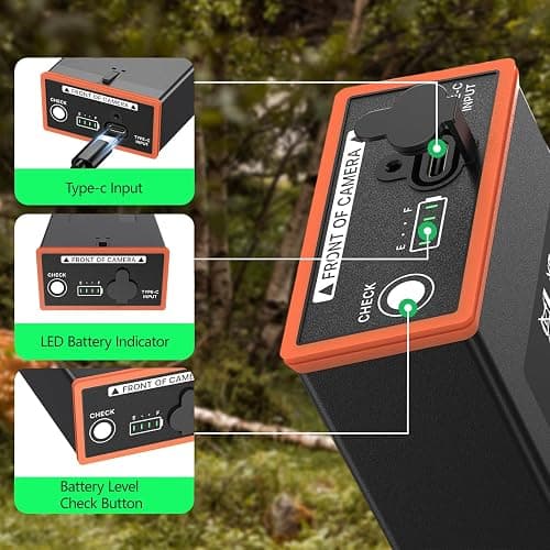 2-Pack 5000mAh Rechargeable Batteries Pack Replacement for Moultrie Power Mag Plus Lithium-Ion Battery Pack Compatible with Moultrie Edge Cellular Trail Camera EDGE, EDGE PRO, EDGE 2, EDGE 2 PRO thumbnail 5