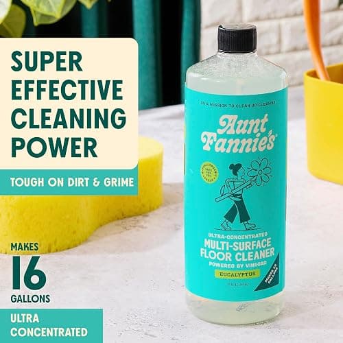Aunt Fannie's Ultra Concentrated Floor Cleaner Vinegar Wash, Multi-Surface Solution For Mopping, Makes 16 Gallons, Eucalyptus Scent, 32 oz. (Pack of 1) thumbnail 2