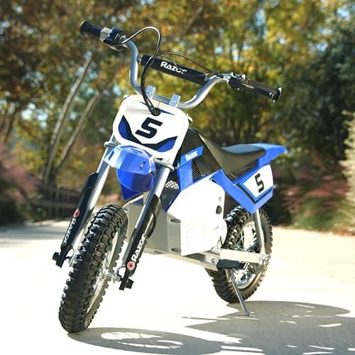 Razor MX350 Dirt Rocket Electric Motocross Bike, Blue, 10-12 inches - Mx350 - Blue thumbnail 8