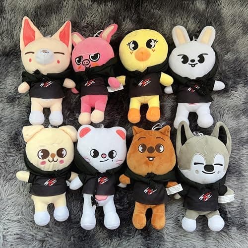 RHEETADA 8 PCS Skzoo Plushies Stray Kids Plush Doll for Fans and Friends Soft Stuffed Animal Figure Doll for Kids and Adults Birthday Choice(Style A) thumbnail 3
