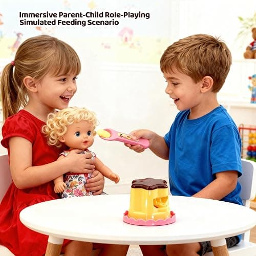 Food Toys Pudding Feeding Toys Doll Toy Foods Set for Toddlers 3 4 5 6 Pudding Toy with Spoon Perfect for Doll Role Play for 3 4 5 6 7 Year Old Girls with Spoon（1 Pieces） thumbnail 2