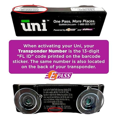 E-PASS Uni Prepaid Portable Toll Pass Works in 19 States Including FL, GA, NC, VA, WV, MD, DE, NJ, NY, PA, MA, RI, NH, ME, OH, IN, IL, KY, and MN – Black thumbnail 4