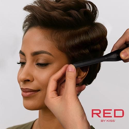 Kiss Red by Pencil Flat Iron Hair Straightener, 0.3 Inch, Ceramic thumbnail 6