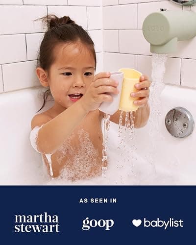 Lalo Stacking Cups - Baby and Toddler Nesting Cups for Bath Time, 6 with Openings - Non-Toxic, BPA-Free Silicone Bath Toy, Easy to Clean for 6 Months and Up - Sage thumbnail 6