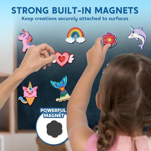 JOYIN 12 pcs Fantasy Wooden Magnets, Kids Unicorn Painting Craft, Spring and Rainy Day Activities School Art Projects, Toys for Kids Aged 3+ Birthday Easter thumbnail 7