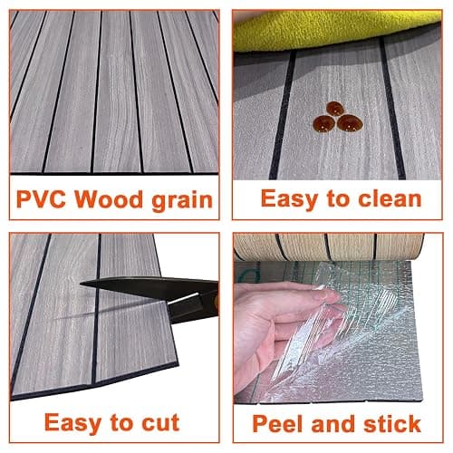 YU LI 3DH Peel and Stick PVC Slat Wall Panel 236"x15.75" Self-Adhesive Thick Faux Grey Wood Grain Wallpaper Panel 3D Soundproof Wall Panels for Walls & Ceilings thumbnail 6