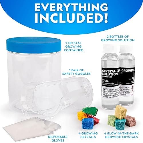National Geographic Underwater Crystal Growing Aquarium Science Kit – Grow 8 Colorful Crystals Underwater | 360-Degree Secure Viewing Canister thumbnail 5