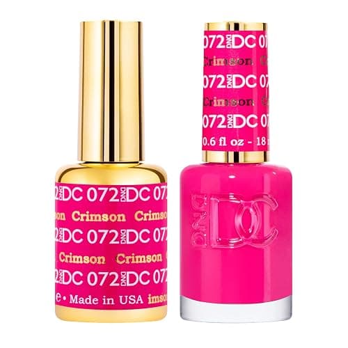 DND DC Gel Polish Set, Red Collection, UV/LED GelPolish and Air Dry Nail Lacquer, Matching Chip-Free Polish Duo, 0.5 Fl Oz Each - Image 1