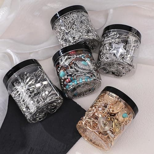 NoctisNest Mystery Jewelry Jar for Women - Surprise Gothic Witchy Jewelry Box Vintage Gift Set Multi Style with Necklaces Earrings Rings Bracelets, Halloween Costume Accessories Gift for Her thumbnail 6
