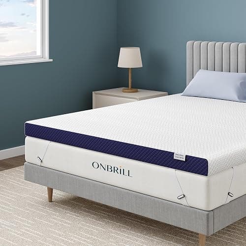 2 Inch Twin XL Size Gel Memory Foam Mattress Topper with Ice Silk Cover, High-Density Bamboo Charcoal Foam Mattress Bed Topper, Washable Cover & Pressure Relief, Soft Firmness CertiPUR-US Certified thumbnail 9