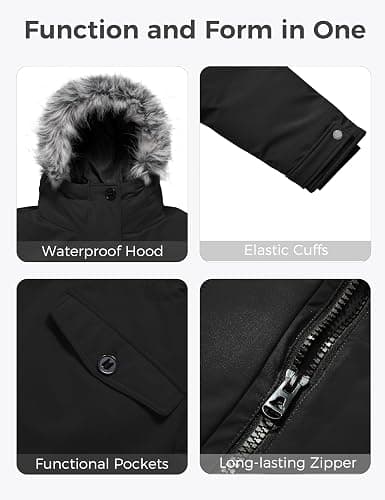 wantdo Plus Size Winter Coats for Women Thick Parka Jacket with Hood thumbnail 6