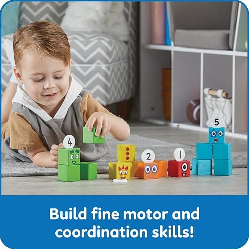 hand2mind Numberblocks One to Five Wooden Blocks, Wood Building Blocks for Toddlers 2-4 Years, Stacking Toys, Montessori Math Materials, Color Sorting Daycare Toys, Preschool Learning Activities thumbnail 4