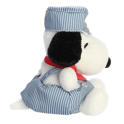 Aurora Peanuts Palm Pals 6" Train Engineer Snoopy Adorable Plush | Character-accurate styling with soft huggable appeal for fans of all ages thumbnail 3