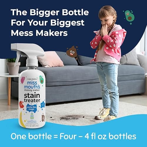 Miss Mouth's Messy Eater Stain Treater Spray - 16oz Stain Remover - Newborn & Baby Essentials - No Dry Cleaning Food, Grease, Coffee Off Laundry, Underwear, Fabric thumbnail 2