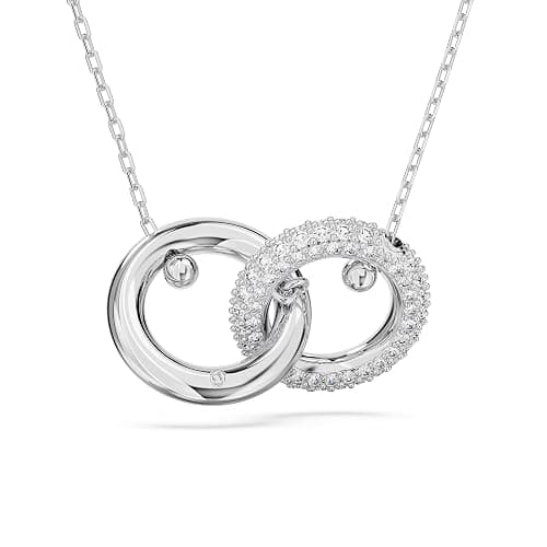 Swarovski Dextera Pendant Necklace with Interlocking Loop and Clear Crystals thumbnail 4