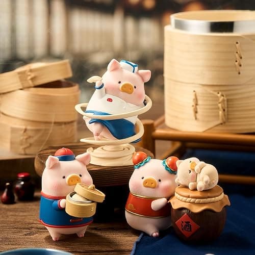 maidimiao Lulu The Pig Piggy Chinese Cuisine Restaurant Series Blind Box Figures Home dector 1PC Figurine Ornament thumbnail 3
