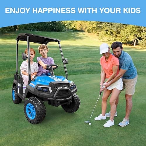 LIGIANT R9 24V Ride on Toys for Big Kids, 4-Seater Kids' Car, Golf Cart Max. Capacity: 264 Lbs, 4WD Ride on Car w/Remote Control, Detachable Awning, Spring Suspension, Music/Story/Power Display thumbnail 8