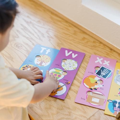 Melissa & Doug Poke-a-Dot! Alphabet Jumbo Learning Cards, 13 Double Sided Interactive ABC Flash Cards, Educational Activities for Toddlers and Preschoolers, Ages 1+ thumbnail 2