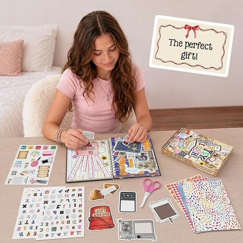 My Artsy Stash – Scrapbooking Kit, Journaling Kit & Junk Journal Supplies | For Teens, Tweens & Adults, 600+ Stickers & Cutouts, Patterned Paper, DIY Diary Decorating, Aesthetic Craft Gift Ages 10+ thumbnail 2