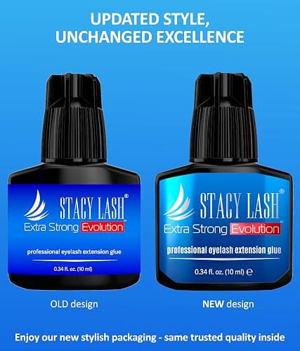 STACY LASH Extra Strong Evolution Eyelash Extension Glue (0.34 fl.oz/10 ml)/1-2 Sec Dry/Retention – 8 Weeks/Professional Supplies/Black Adhesive thumbnail 3