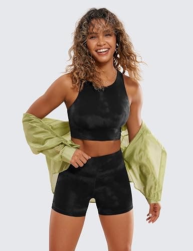 CRZ YOGA Butterluxe Biker Shorts 4'' - High Waisted Booty Workout Volleyball Yoga Womens Spandex thumbnail 3
