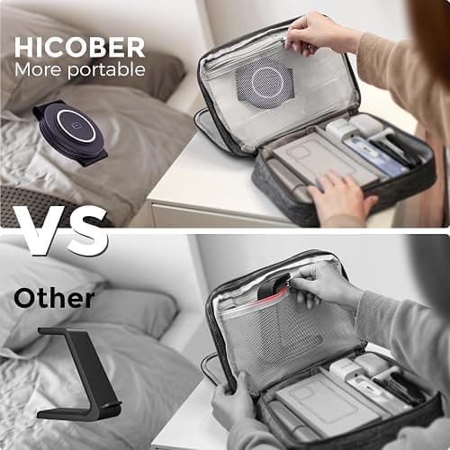 Hicober 3 in 1 Charging Station for Apple Multiple Devices, Foldable Travel Wireless Charger 18W for iPhone Air 17 16 15 14 13 Pro Max Plus &Apple Watch Series/Airpods Purple thumbnail 5