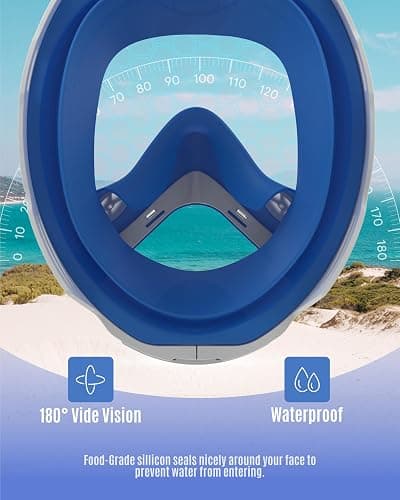 G2RISE Kids Snorkel Mask Full Face Snorkel Set, Snorkeling Gear for Kids with 180 Degree Panoramic View, Anti-Leak & Anti-Fog thumbnail 5