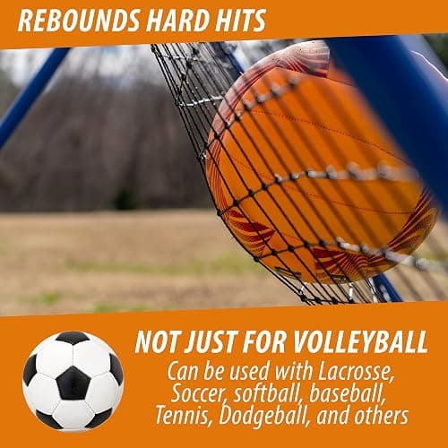 The Original Fully Adjustable 7x4 Feet Volleyball Rebounder Net from Anything Sports - Practice Sets, Spikes and Digs at Any Angle from Home- 12 Month No Questions Asked Warranty thumbnail 8