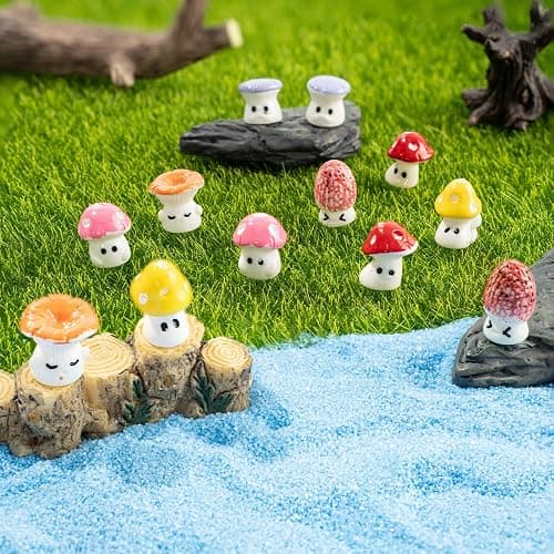 Rislobx 12PCS Mushroom Car Dashboard Decorations, Cute Mushroom Decor for Women Rear View Mirror Ornament Cute Car Decor Interior Dashboard Accessories for Home Office thumbnail 6