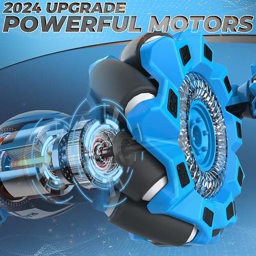 Dysaim Gesture RC Car, Gesture Sensing RC Stunt Car Toys for Kids 6-12 yr, 2.4GHz 4WD Hand Remote Control with Lights Music, Off-Road 360° Rotation Drift for Birthday Toy Gifts thumbnail 5