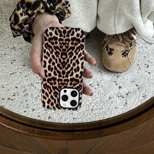 J.west Vintage Compatible with iPhone 16 Pro Max Case 6.9 inch with 2 Pack Tempered Glass Screen Protectors Cute Animal Leopard Hybrid Cover for Women Shockproof Protective Phone Cases thumbnail 6