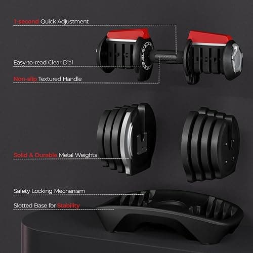 Adjustable Dumbbell pair Set 40 lbs  thumbnail 7