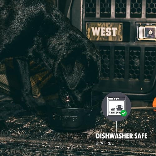 GUNNER black travel dog bowl w spill-proof lid thumbnail 6