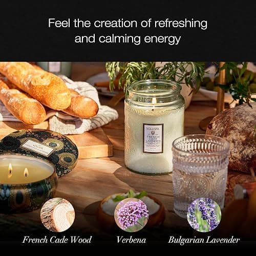 Voluspa French Cade Lavender Candle, 18 oz, Coconut Wax Blend, Scented Candles for Home, 100 Hour Burn Time, Candle Jars thumbnail 3