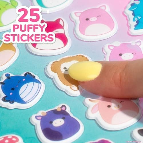 Original Squishmallows Squishy Stickers, Sticker Book of Your Favorite 'Mallows, Cute Stickers for Kids, Fun School Supplies, Classroom Prizes and Incentives, Cool Stuff for Gift Baskets thumbnail 3
