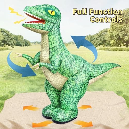 Jovow 2.4GHz Remote Control Inflatable Dinosaur with Sound for Kids | Electric Toy Dinosaur with 360°Rotation,Forward & Backward,Rechargeable Walking Dinosaur Toy for Boys Kids Age 6+ thumbnail 6