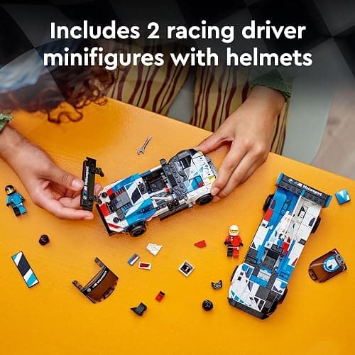 LEGO Speed Champions BMW M4 GT3 & BMW M Hybrid V8 Race Cars, BMW Toy for Kids with 2 Buildable Models and 2 Driver Minifigures, Car Toy Birthday Gift Idea for Boys and Girls Ages 9 and Up, 76922 thumbnail 6