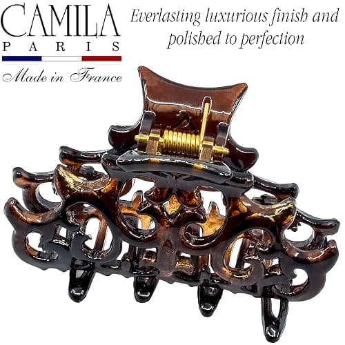 Camila Paris NV105 French Hair Clip for Women, Girls Hair Claw Clips Jaw Fashion Durable and Styling Hair Accessories for Women, Strong Hold No Slip Grip, Made in France thumbnail 2