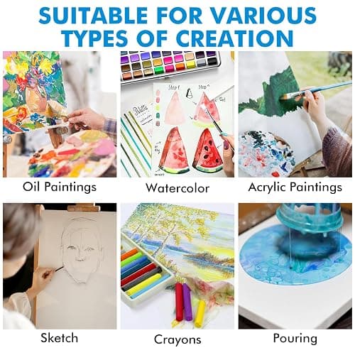 Gotideal Canvas for Painting, 14 Pcs Muti Pack Stretched Painting Canvas, Blank Paint Canvas for Acrylic, Oil, Art Supplies for Artists, Adults 4x4,4x6, 5x7, 8x10,9x12, 11x14 Set of 14 thumbnail 6