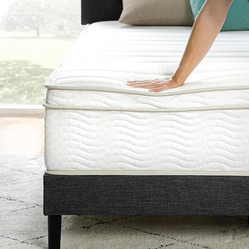 Zinus 12 Inch Foam and Spring Hybrid Mattress [New Version], Queen, Fiberglass Free, Medium Firmness, Durable Support, Certified Safe Foams & Fabric, Mattress in A Box thumbnail 11