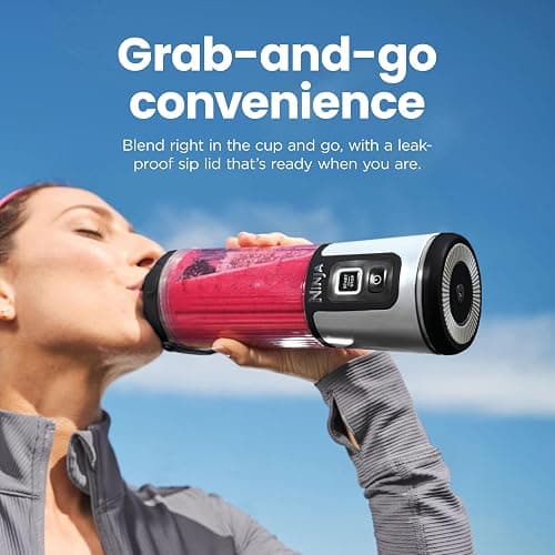 Ninja BC151BK Blast Portable Blender, Cordless, 18oz. Vessel, Personal Blender-for Shakes & Smoothies, BPA Free, Leakproof-Lid & Sip Spout, USB-C Rechargeable, Dishwasher Safe Parts, Black thumbnail 5