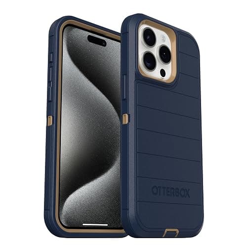 OtterBox iPhone 15 Pro Max (Only) - Defender Series Case - Blue Suede Shoes - Case Only - Screenless - Rugged & Durable - with Port Protection - Microbial Defense Protection thumbnail 4