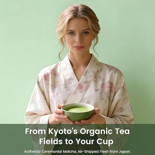 Ceremonial Grade Uji Matcha Powder - Stone-Ground from Kyoto Japan, Umami-Rich for Tea Ceremony Vibrant Green (1.06oz/30g) Zero Sugar Vegan 0 Calories (1.06oz/30g （Uji Matcha）) thumbnail 7