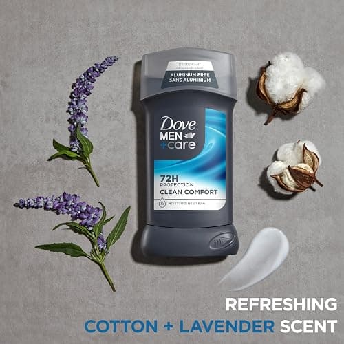 Dove Men+Care Deodorant Stick for Men Clean Comfort Pack of 2 Aluminum Free 72-Hour Odor Protection Mens Deodorant with 1/4 Moisturizing Cream 3 oz thumbnail 5